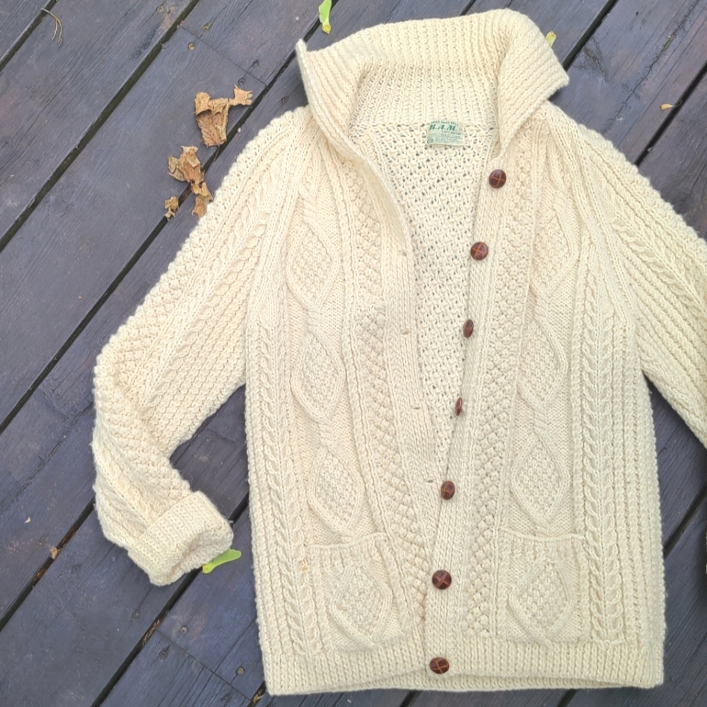 Vintage Aran Knit Cardigan - Picture 4 of 8